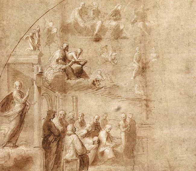 RAFFAELLO Sanzio Study for the Disputa oil painting image